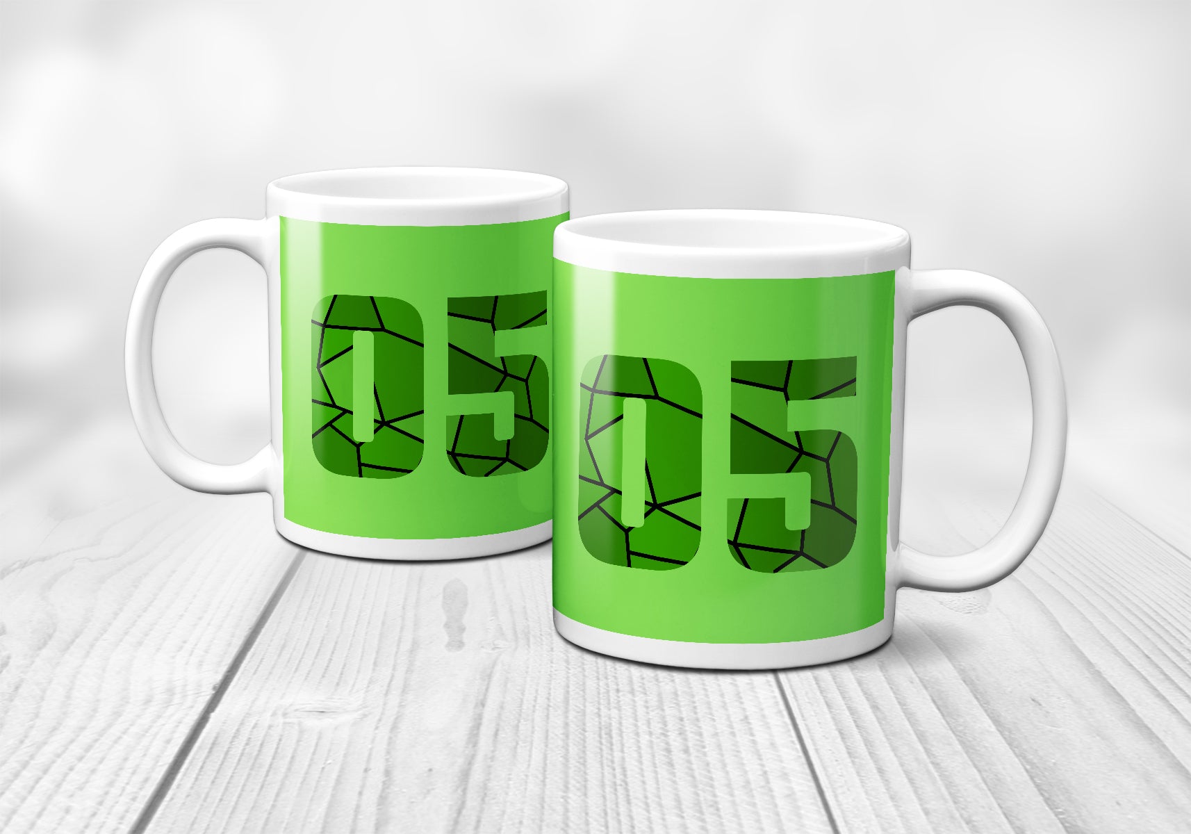 05 Number Mug (Liril Green)