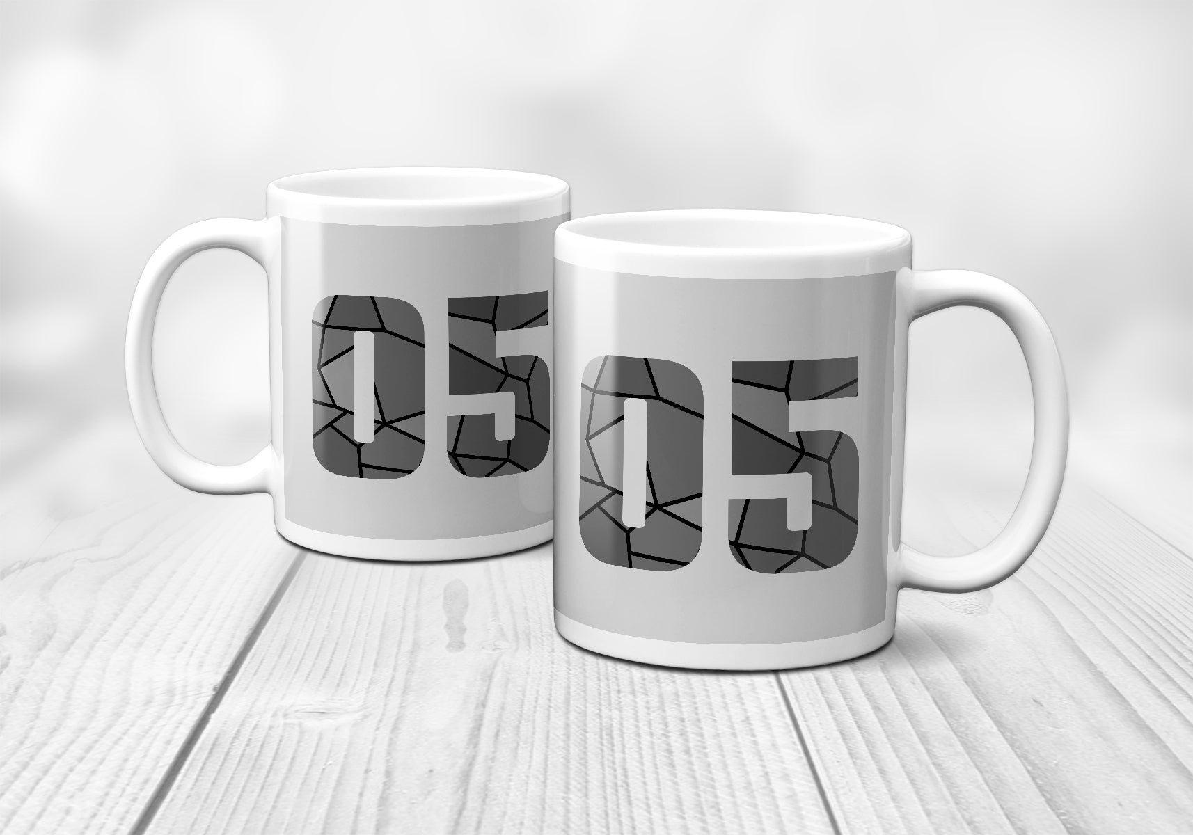 05 Number Mug (Melange Grey)