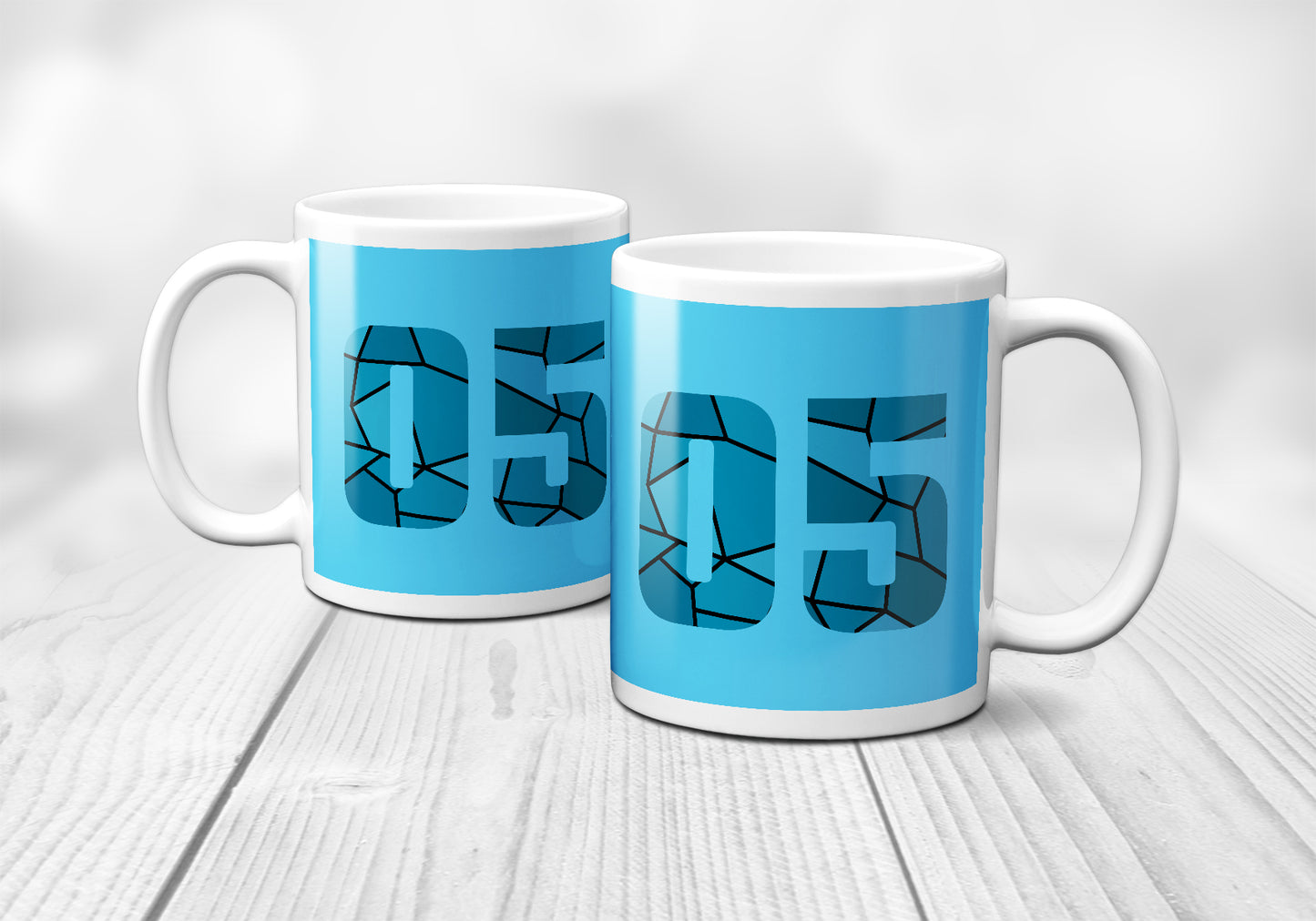 05 Number Mug (Sky Blue)