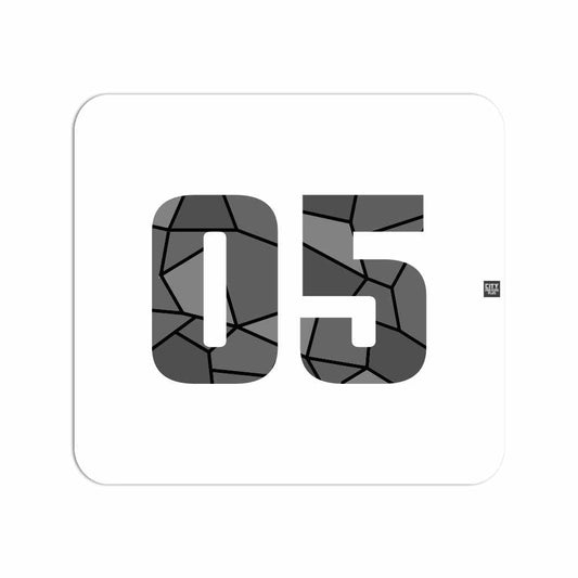 05 Number Mouse pad (White)