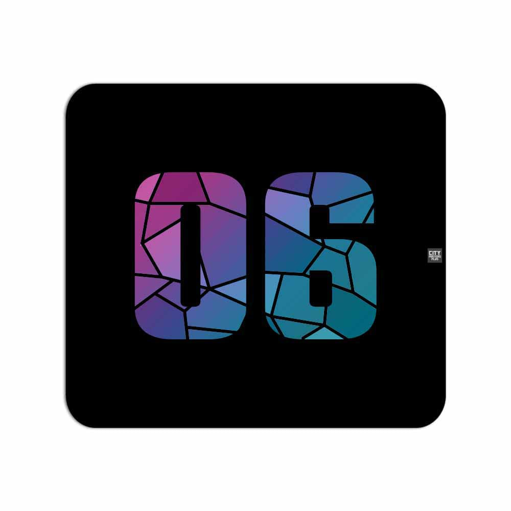 06 Number Mouse pad (Black)