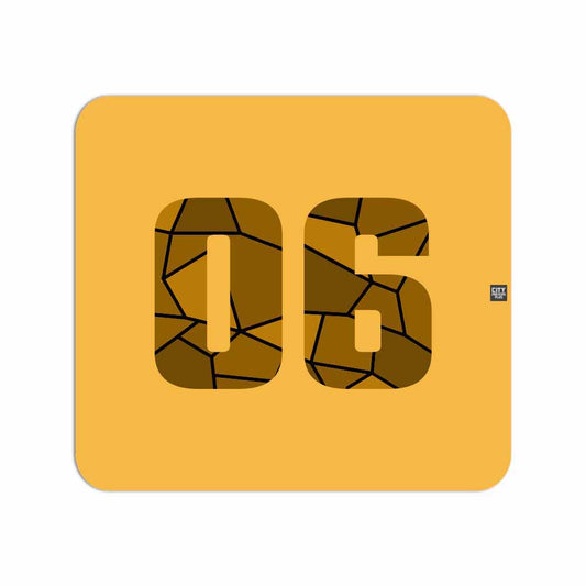 06 Number Mouse pad (Golden Yellow)