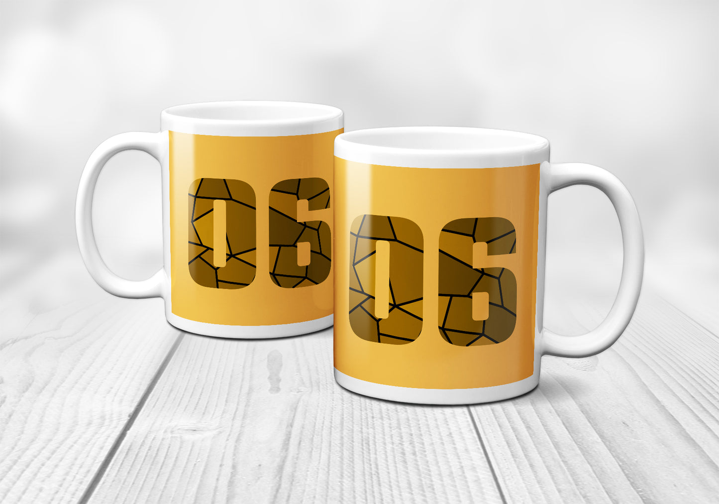 06 Number Mug (Golden Yellow)