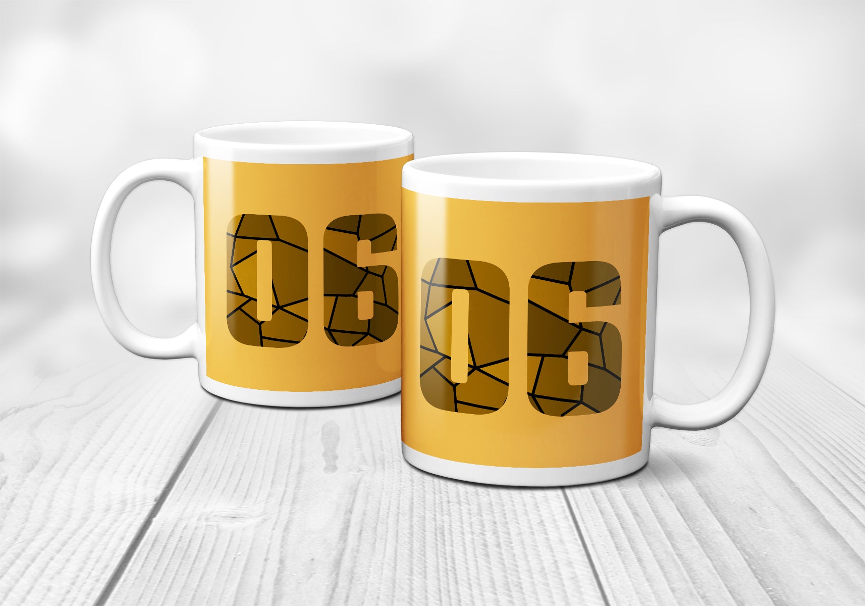 06 Number Mug (Golden Yellow)