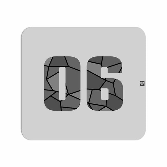 06 Number Mouse pad (Melange Grey)