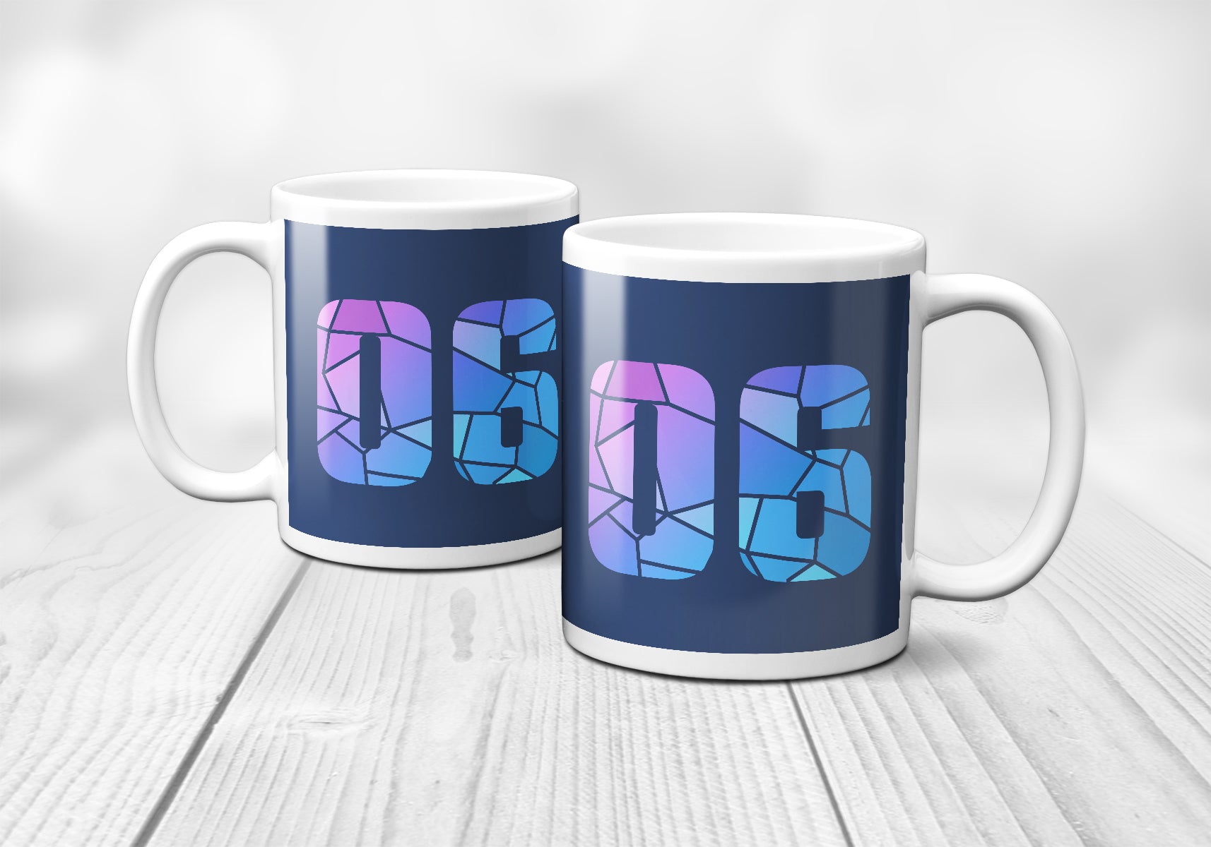 06 Number Mug (Navy Blue)