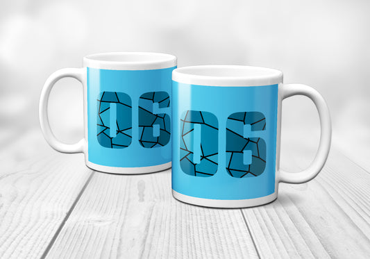 06 Number Mug (Sky Blue)