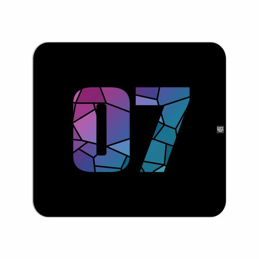 07 Number Mouse pad (Black)