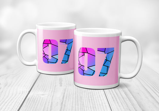 07 Number Mug (Light Pink)