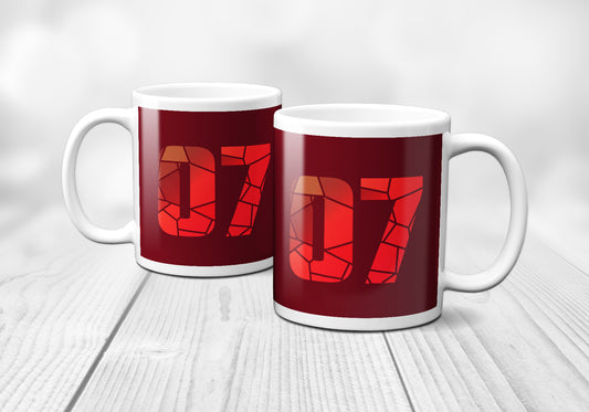 07 Number Mug (Maroon)