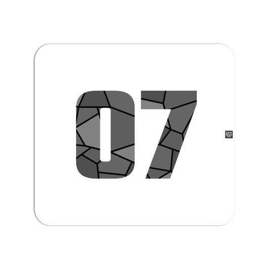 07 Number Mouse pad (White)
