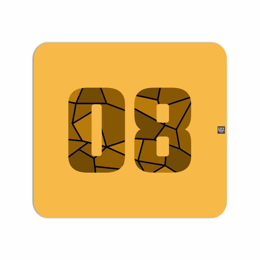 08 Number Mouse pad (Golden Yellow)