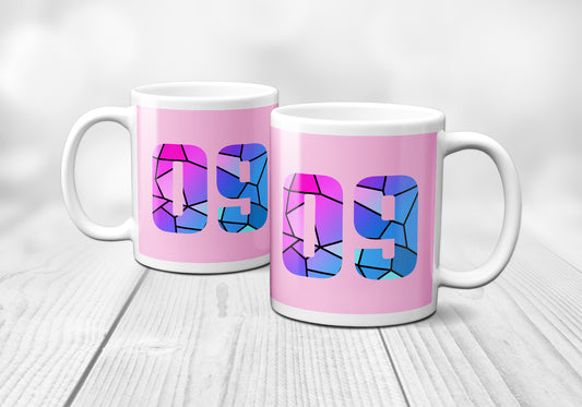 09 Number Mug (Light Pink)