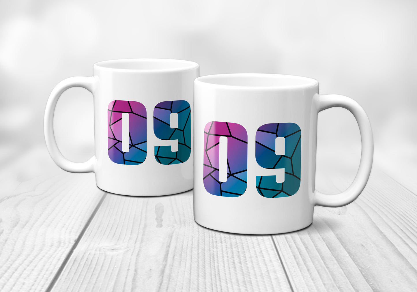 09 Number Mug (White)