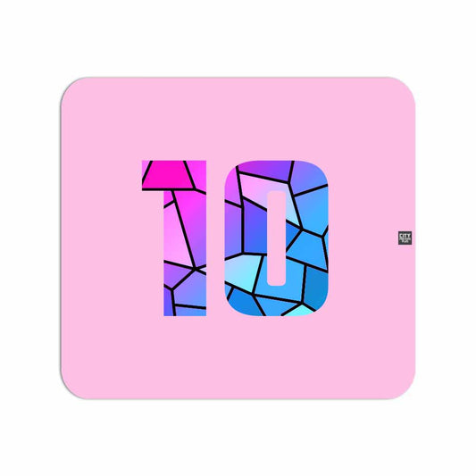 10 Number Mouse pad (Light Pink)