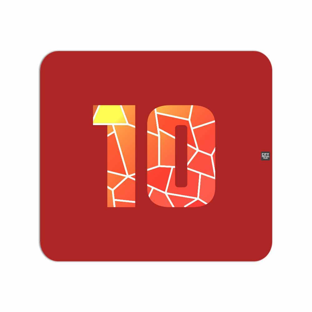 10 Number Mouse pad (Red)