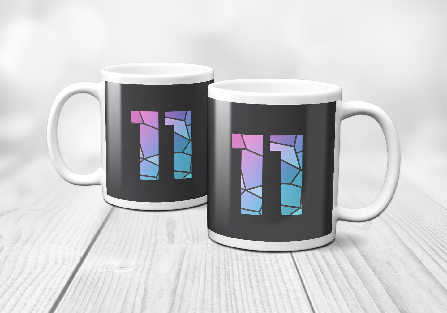 11 Number Mug (Charcoal Grey)