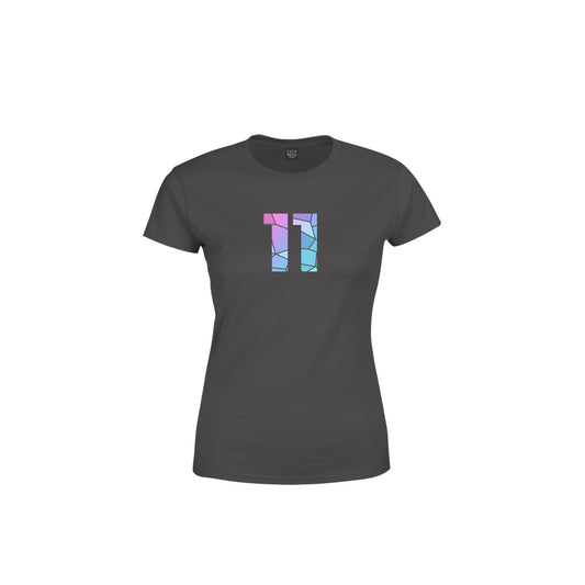 11 Number Women's T-Shirt (Charcoal Grey)