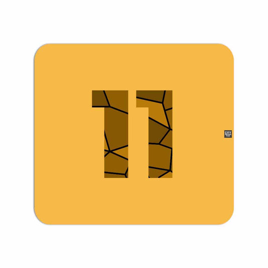 11 Number Mouse pad (Golden Yellow)