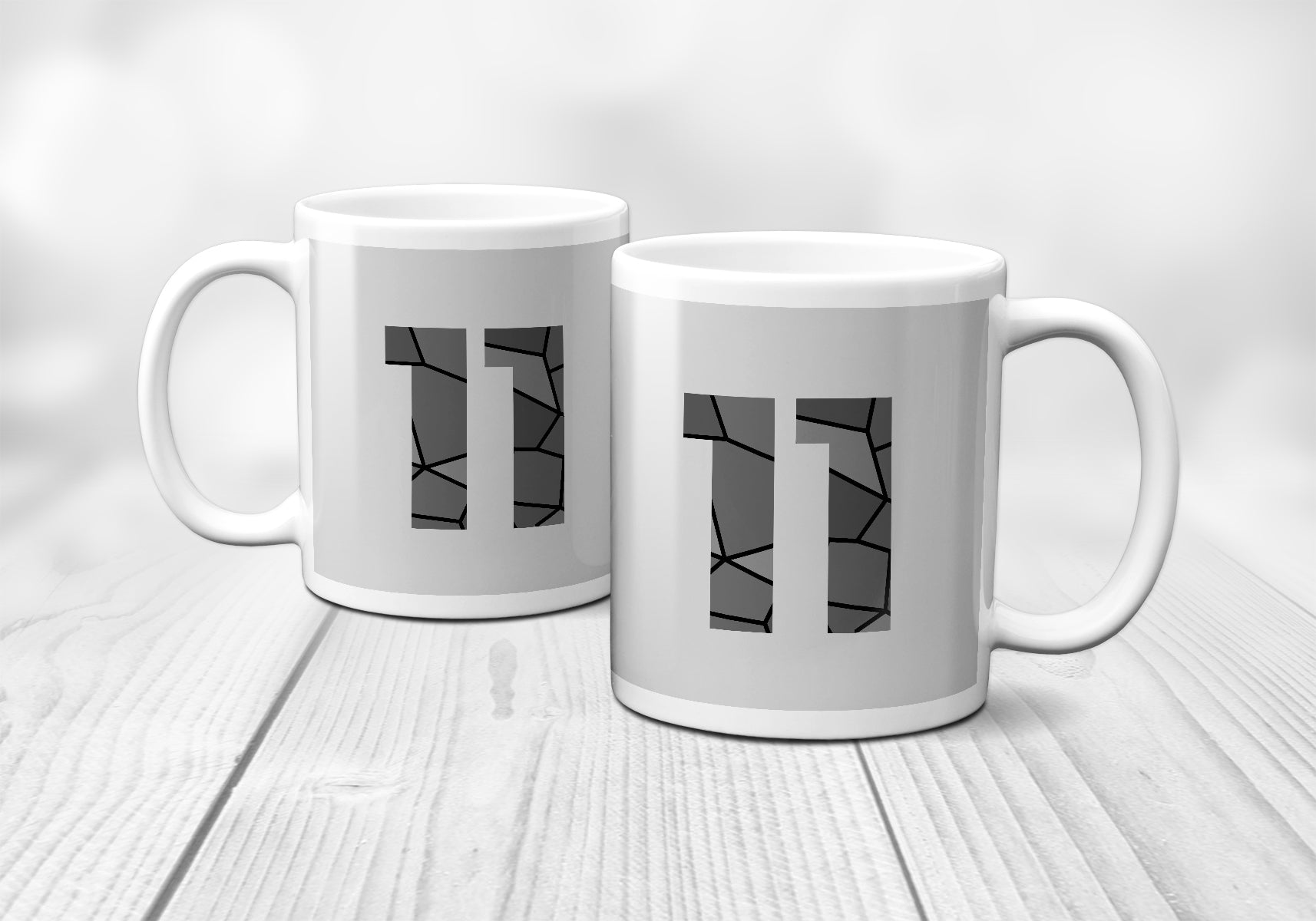 11 Number Mug (Melange Grey)