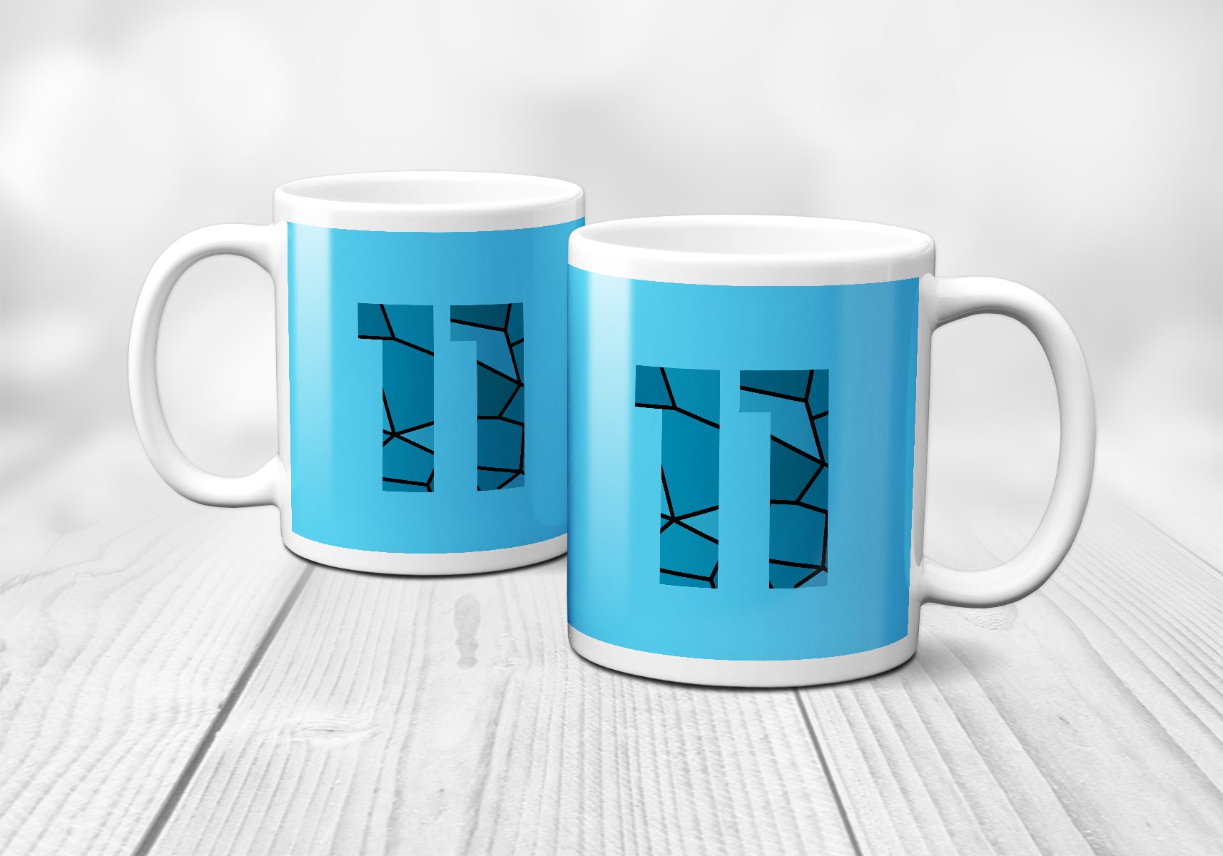 11 Number Mug (Sky Blue)