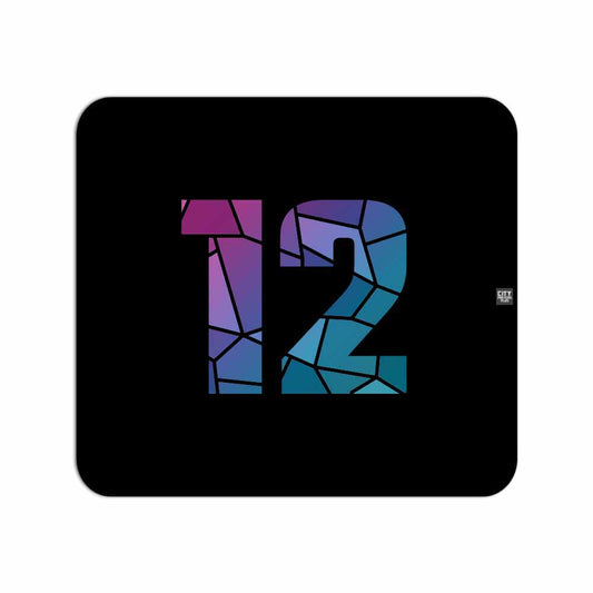 12 Number Mouse pad (Black)