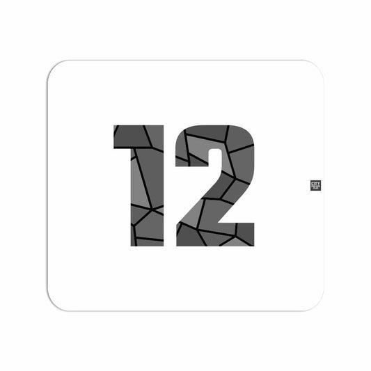12 Number Mouse pad (White)