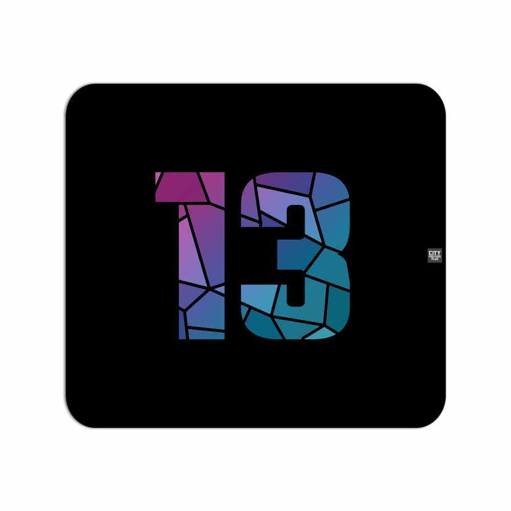 13 Number Mouse pad (Black)