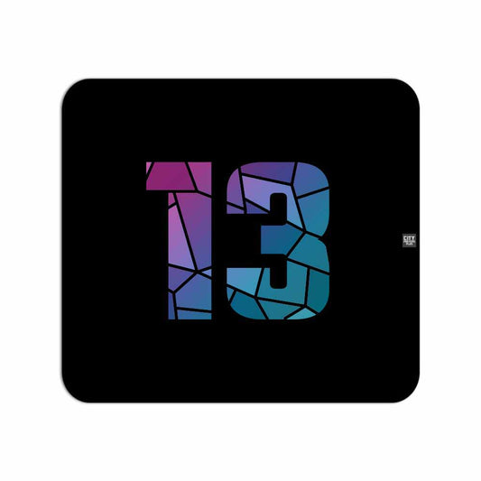 13 Number Mouse pad (Black)