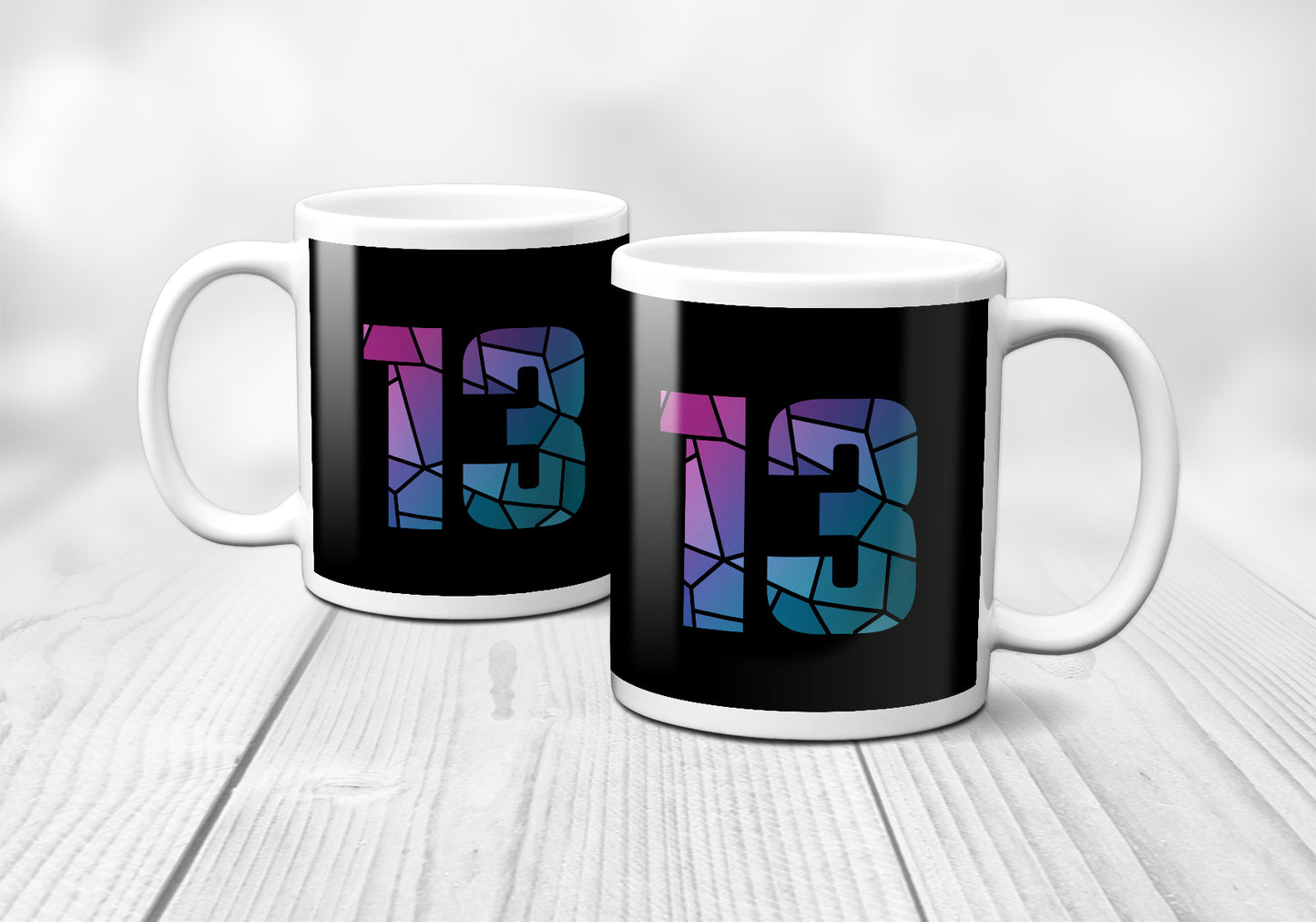 13 Number Mug (Black)