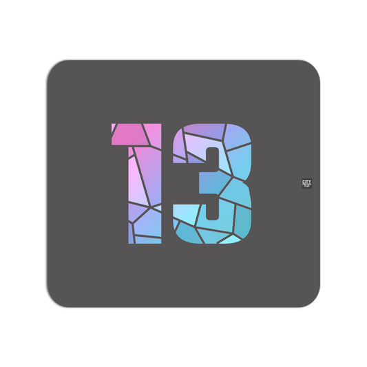 13 Number Mouse pad (Charcoal Grey)