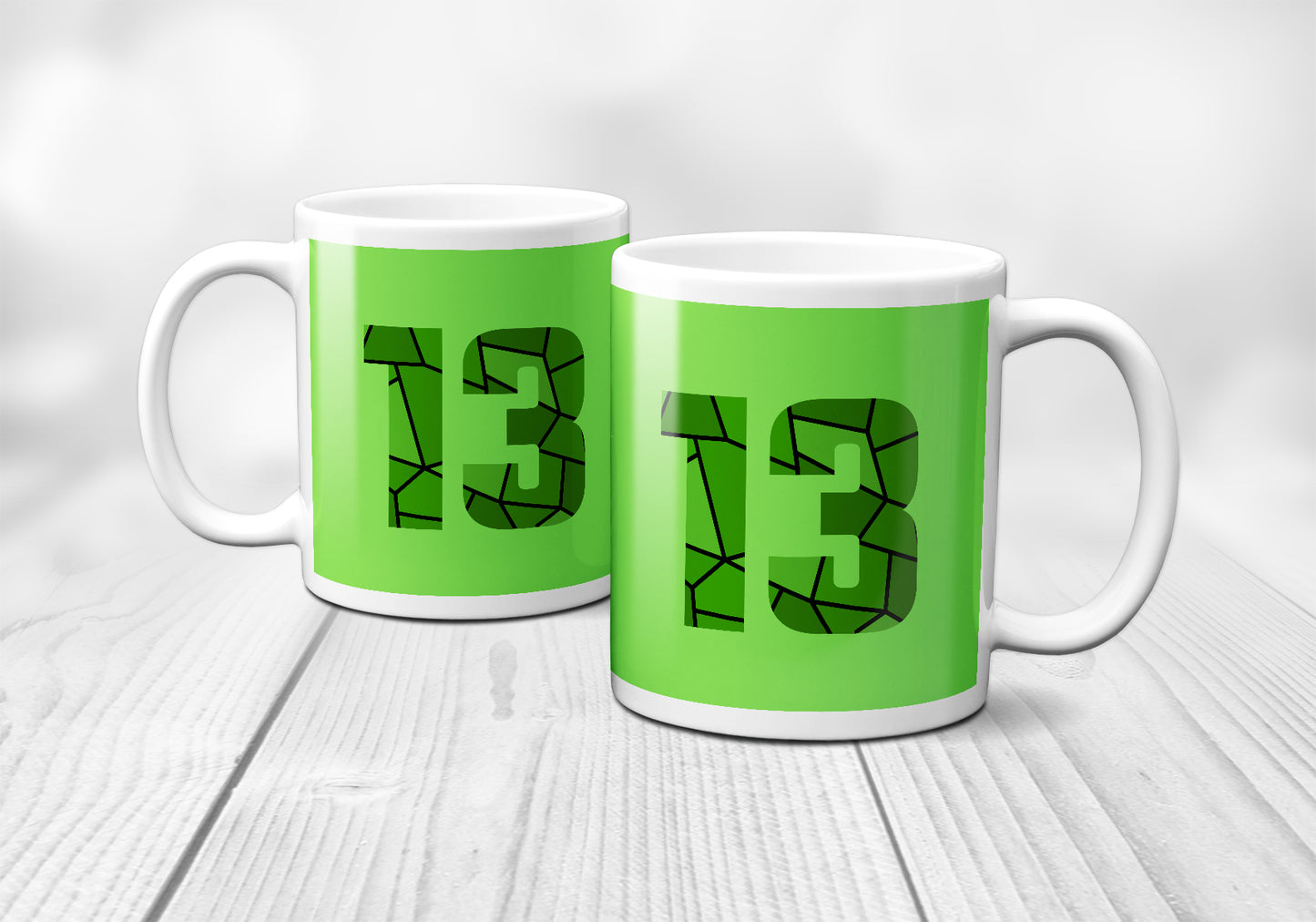 13 Number Mug (Liril Green)