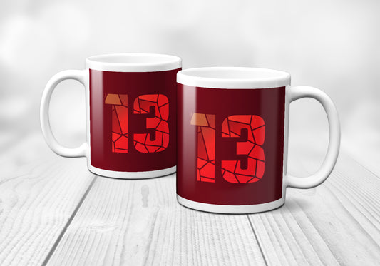 13 Number Mug (Maroon)