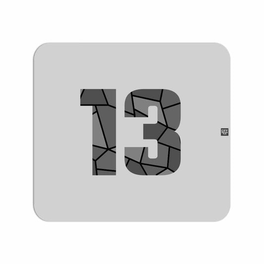 13 Number Mouse pad (Melange Grey)