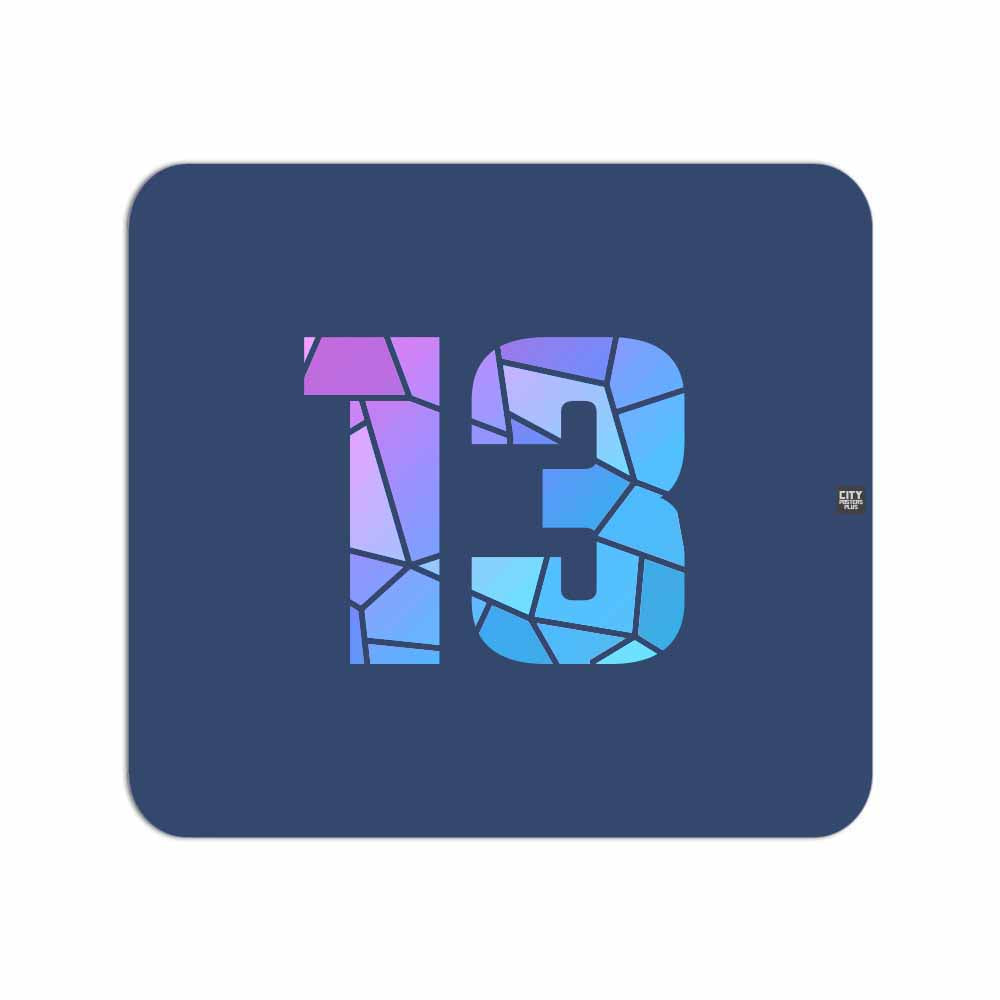 13 Number Mouse pad (Navy Blue)