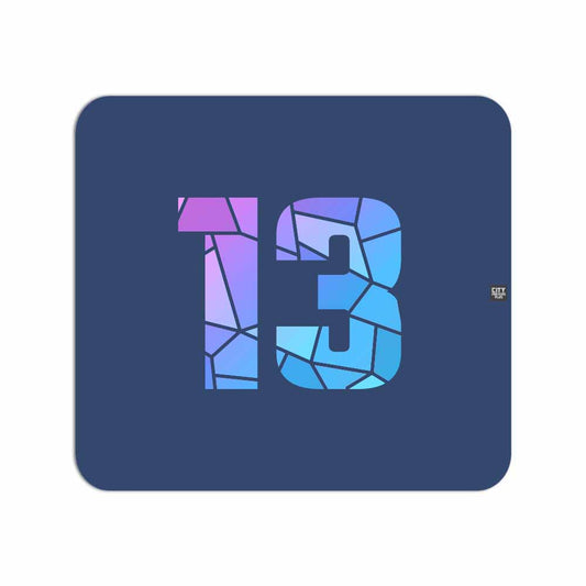 13 Number Mouse pad (Navy Blue)