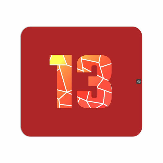 13 Number Mouse pad (Red)