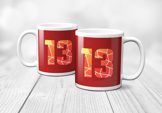 13 Number Mug (Red)