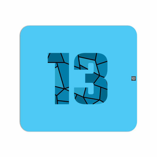 13 Number Mouse pad (Sky Blue)