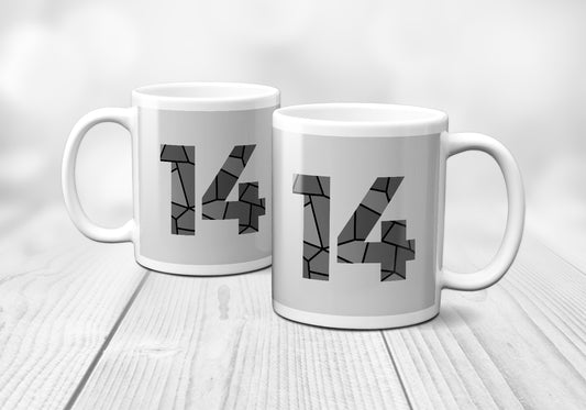 14 Number Mug (Melange Grey)