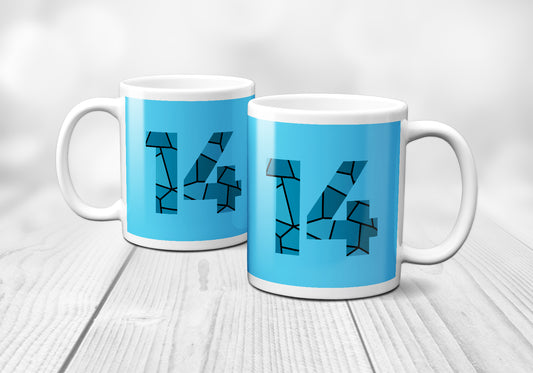 14 Number Mug (Sky Blue)