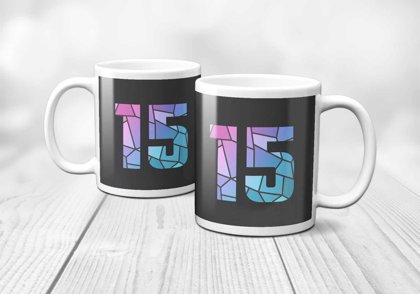 15 Number Mug (Charcoal Grey)