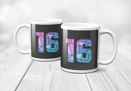 16 Number Mug (Charcoal Grey)