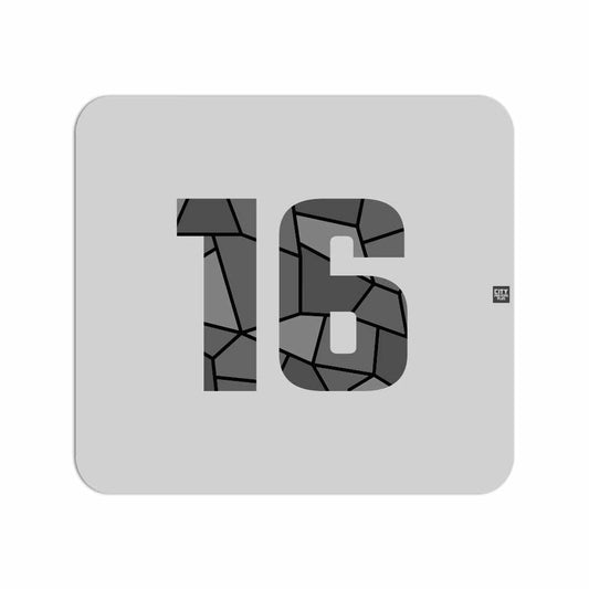 16 Number Mouse pad (Melange Grey)