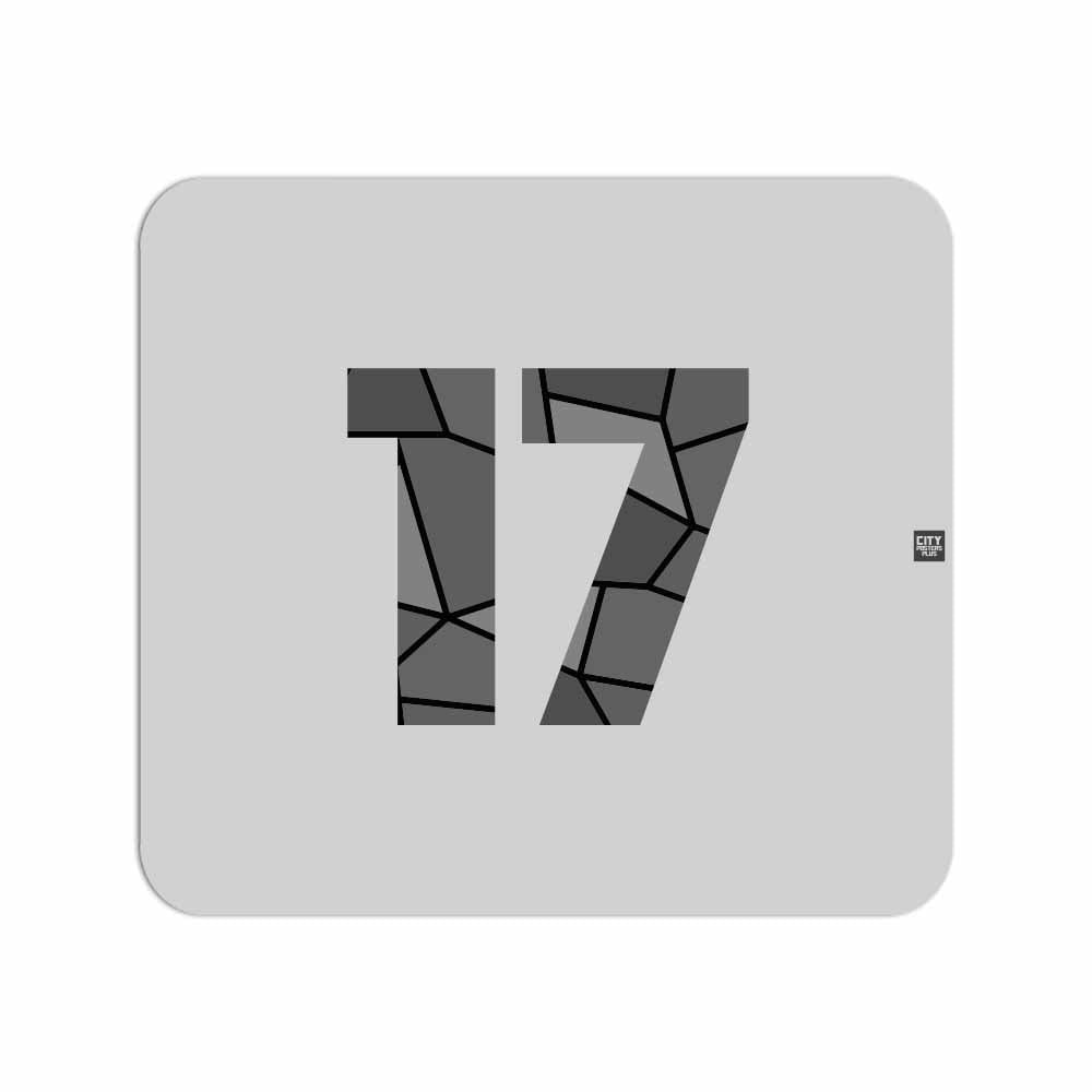 17 Number Mouse pad (Melange Grey)