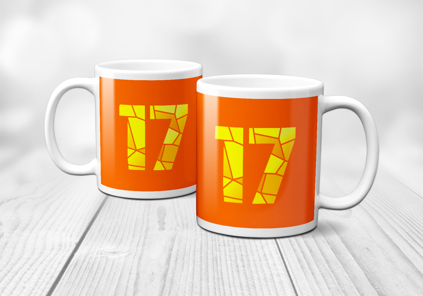 17 Number Mug (Orange)