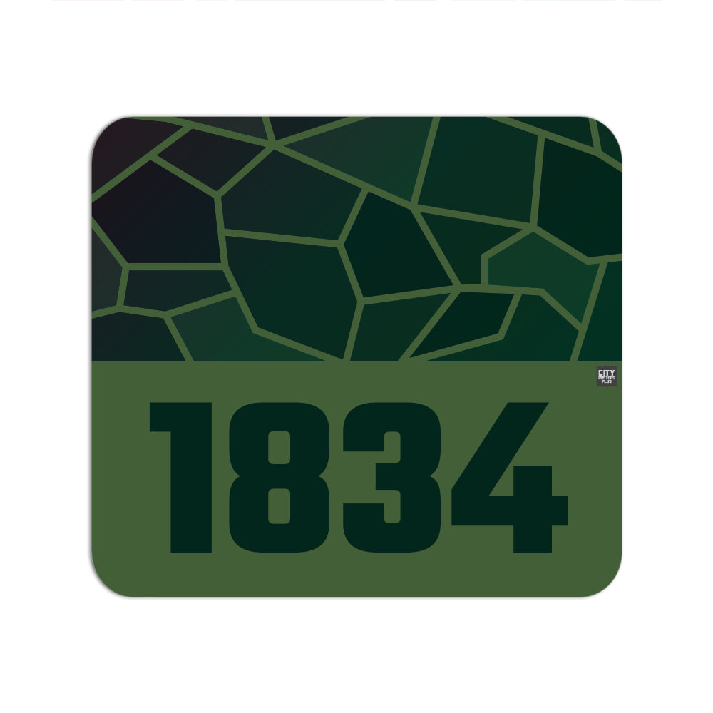 1834 Year Mouse pad (Olive Green)