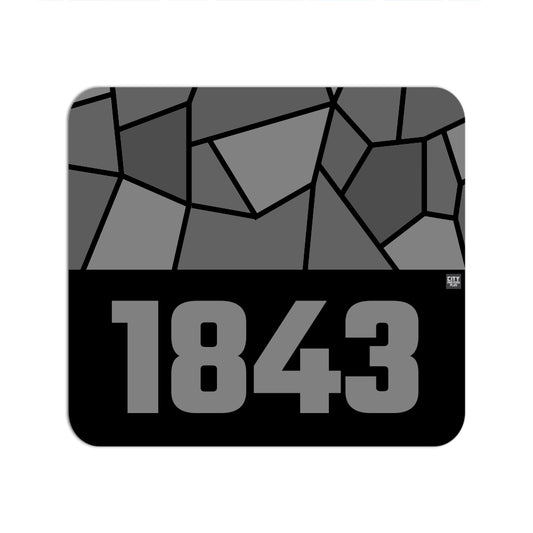 1843 Year Mouse pad (Black)