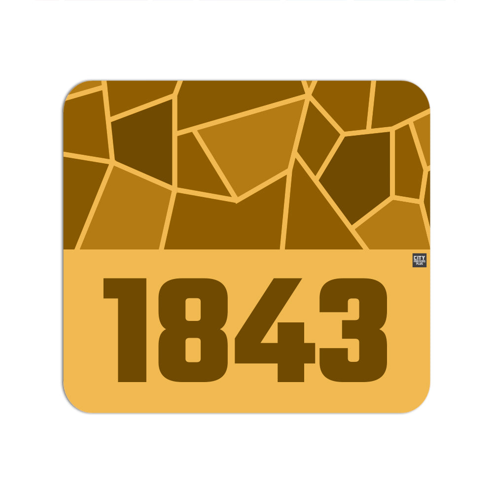 1843 Year Mouse pad (Golden Yellow)