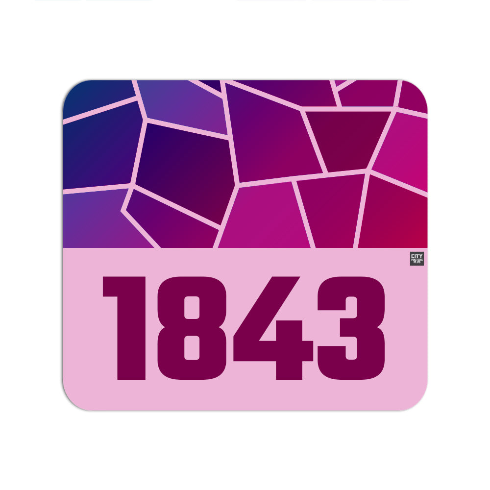 1843 Year Mouse pad (Light Pink)